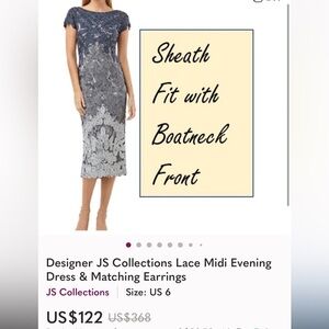 Designer JS  evening dress,4, thick 3D embellished,lace sheer,lined,gala,fairy